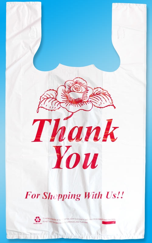 American Plastic Mfg. Custom Printed Plastic Bags Stock "Thank You